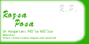 rozsa posa business card